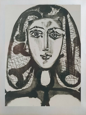 Malaga, Spain-Octuber 2022. Picasso Museum in Malaga province. You can see detail of cubism art.のeditorial素材