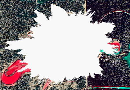 Ilustration of coloured texture forming a background or art decorationの写真素材