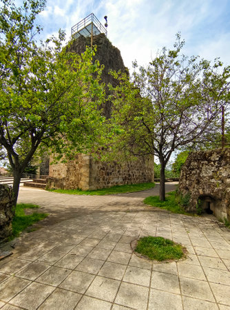 Village in the mountains of Villanueva de la Vera in the mountains of Extremadura in Spainの写真素材