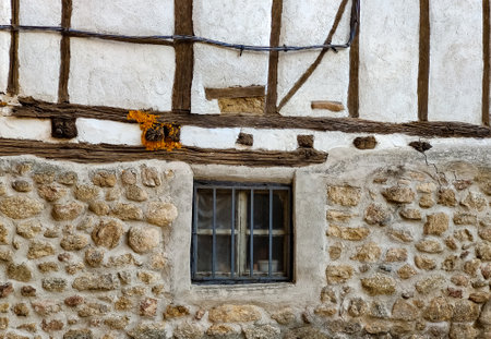 Window in the wall of facade in Spainの写真素材