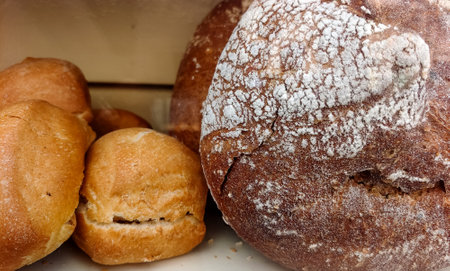 Breads indoor the market one near the other