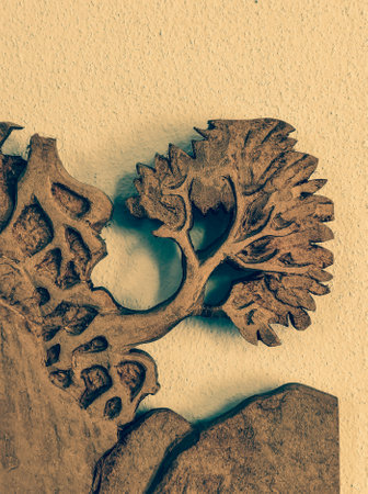 Brown texture in vertical forming a fundの写真素材