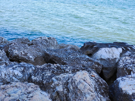 Beach in Torremolinos in the south of Spain in a sunny dayの写真素材