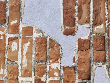 Brick wall forming a background