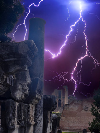 Via apia of ancient civilization in the center of rome