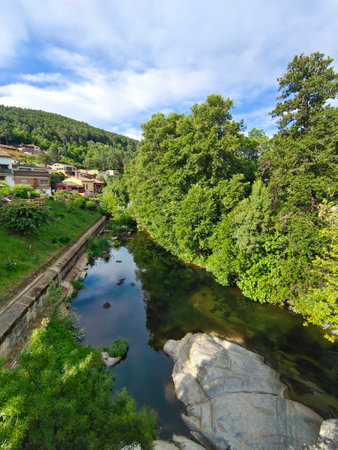 River in the south of Spain in a sunny dayの写真素材