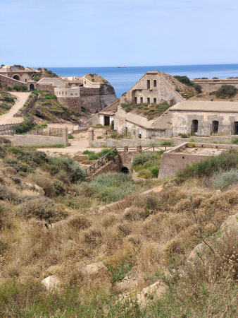 Mountains near the sea in the south of Spain in a sunny dayの写真素材