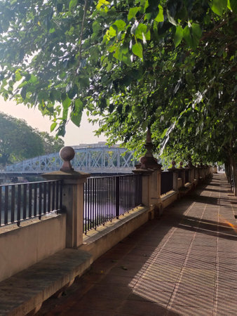 Street of Murcia capital with architecture in a sunny dayの写真素材