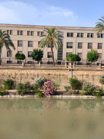 Street of Murcia capital with tipycal architecture in a sunny dayの写真素材