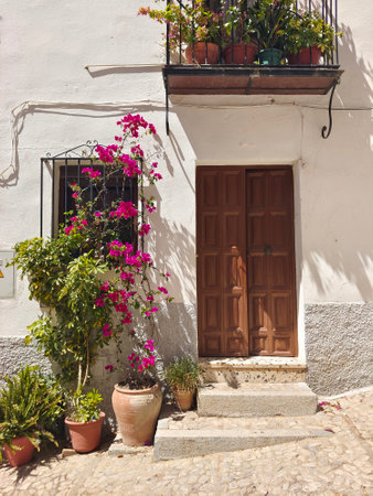 Village in the south of Spain in the mountains in a sunny dayの写真素材