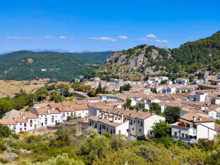 Grazalema village in the south of Spain in a sunny dayの写真素材