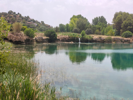 Lake in the nature in the south of Spain in a sunny dayの写真素材