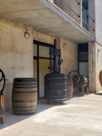 Street of valdepenas in summer time in the center of Spainの写真素材