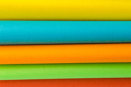 Multicolor sheets of color paper abstract backgroundの写真素材