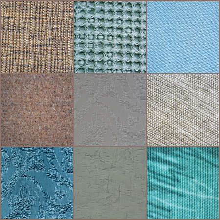 Collage of multicolored squares of different texture.の写真素材