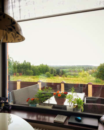A view of a large window