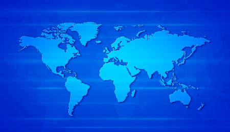digital world map technology style