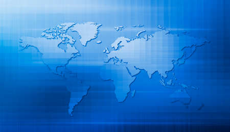 digital world map technology style