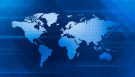 digital world map technology styleの写真素材