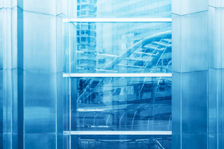 Abstract blue modern city background
