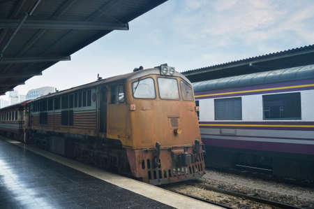 Train at Bangkok Railway Stationのeditorial素材