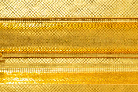 Golden wall at Wat Phra Kaew, Bangkok, Thailand