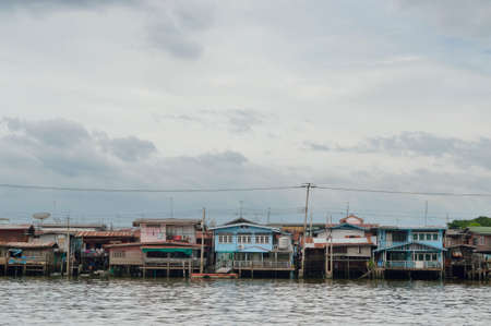 The riverfront house in Bangkok,Thailandの写真素材
