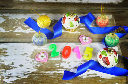 New year 2015 decoration,Closeupの写真素材