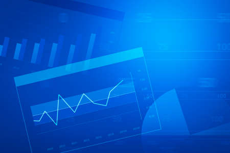 Financial and business chart and graphs