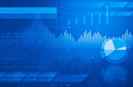Financial and business chart and graphs