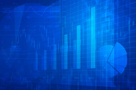 Financial and business chart and graphsの写真素材