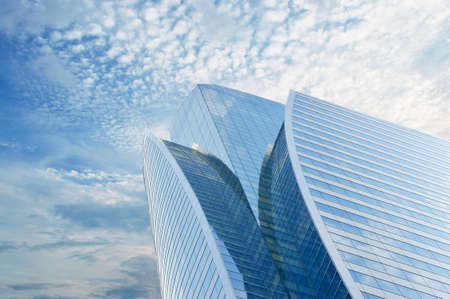 Windows of Skyscraper Business Office, Bangkok Thailandの写真素材