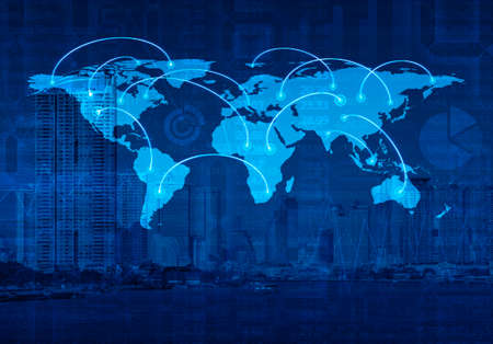 Global business connection の写真素材