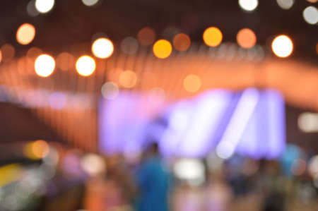 Blur light and shadow of light bulb in shopping mall, Abstract backgroundの写真素材