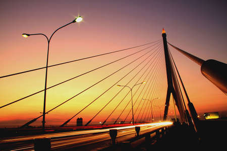 rama8 bridge of thailandの写真素材
