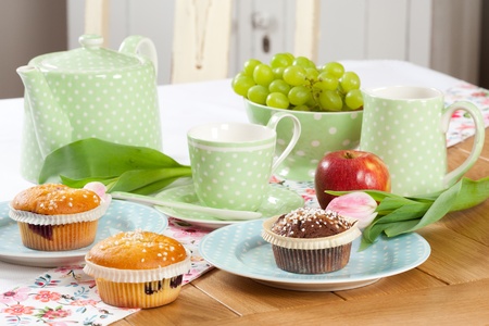 Easter table setの写真素材