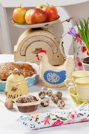 Easter table settingの写真素材