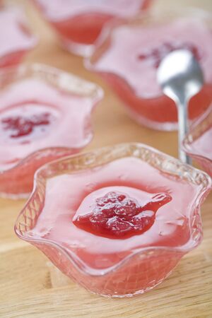 Rose jelly dessertの写真素材