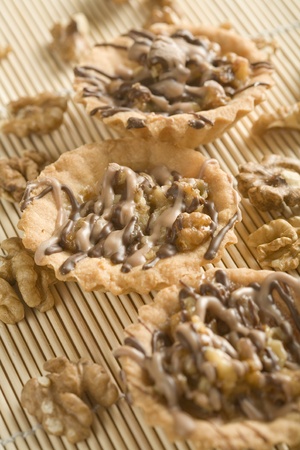 Walnut cupcakesの写真素材