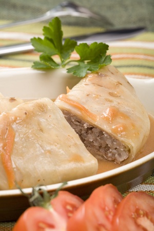 Stuffed cabbage rollの写真素材
