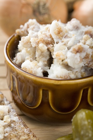 lard with cracklingsの写真素材