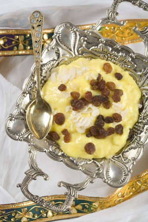 Indian food, Badam Phirni, almond pudding.の写真素材