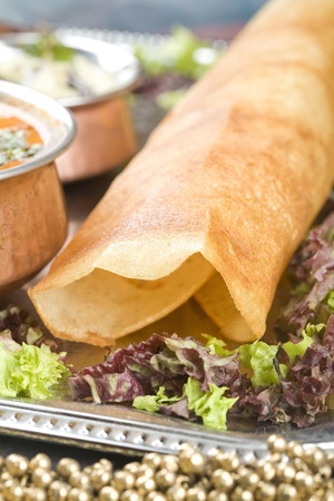 Dosa with Ingredients, South Indian Dishの写真素材