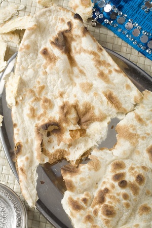 Indian Naan breadの写真素材