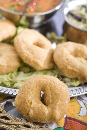 Indian food, Medhu Vada, Lentil frittersの写真素材