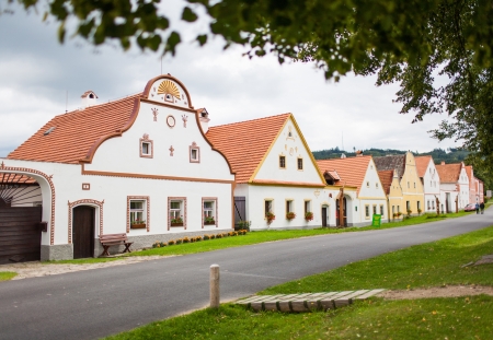 Village Holasovice, Czech Republic  Buildings in the baroque style の写真素材