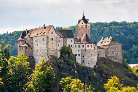 Loket, Czech Republic - August 13, 2012: Loket castle.のeditorial素材