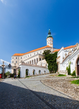 Mikulov, Czech Republic - August 10, 2012: Castle in Mikulov, it is located in a regional museum.のeditorial素材