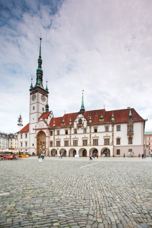 Olomouc, Czech Republic - May 7, 2013: Olomouc Town Hall from XIV century, rebuild in XV century. Partly gothic. のeditorial素材