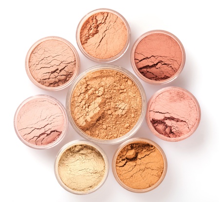 Face powder colors, top viewの写真素材